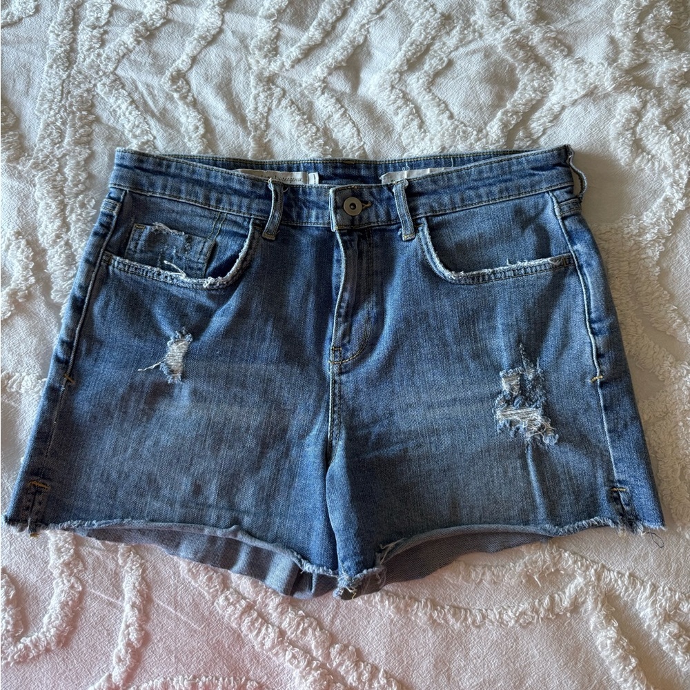Anthropologie Pilcro Slim Boyfriend Denim Shorts